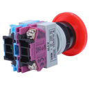AC 600V 10A Red Mushroom Emergency Stop Push Button Switch 22mm NO NC X7E4
