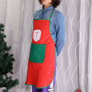 2Pcs Christmas Decoration Gifts Non-Woven Christmas Apron Cartoon Santa Cla
