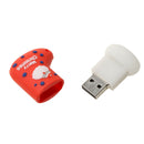 8G Cute Christmas Socks U Disk Flash Memory Stick USB 2.0 Drive Red & White