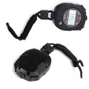 Water Resistant Sports Combine Digital Chrono Stopwatch Timer with Compass