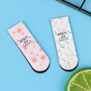 6pcs/set Colored flowers magnetic bookmarks stationery double sided bookmark 3C