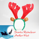 Santa Reindeer Antler Hat Deer Horn Christmas Cap Free  New Gift Xm