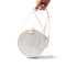 New White Round Rattan Bags For Women Boho Beach Crossbody Bag Straw Handma P2E3