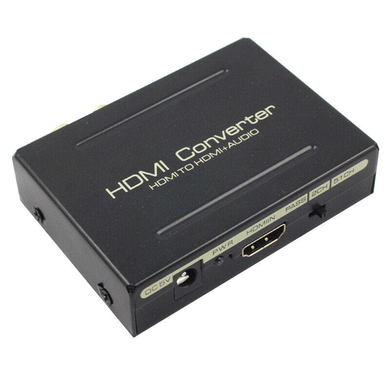 HDMI Audio Extractor Splitter to SPDIF Optical RCA Stereo L/R Analog Conver K2O7