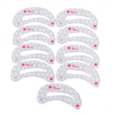 9pcs Reusable Eyebrow Stencil Tool Makeup Drawing Guide Thrush Card A