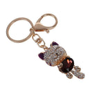 Rhinestone Crystal Keyring Charm Pendant Purse Bag Key Ring Chain Keychain  B4Q3