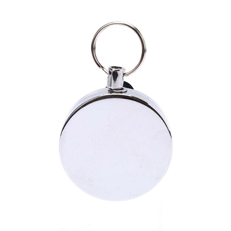 110CM Retractable Key Chain Reel Steel Cord Recoil Belt Key Ring Badge Holde Gn