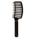 Boar Bristle Hair Brush-Curved And Vented Detangling Hair Brush For Women L