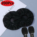 200x Black Disposable Non-woven Fabrics Microphone Cover KTV Mic Covers Cap