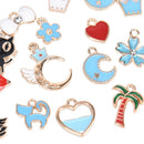 60Pcs Wholesale Mixed Enamel Pendants Charms Craft DIY Jewelry Making Findin3C