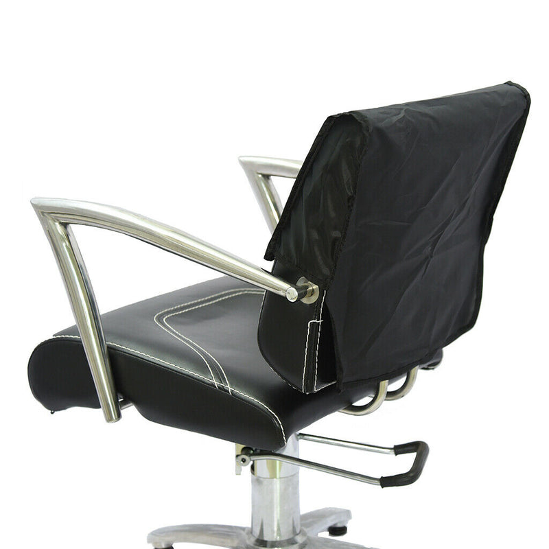 Salon Hairdressing Barber Chair Back Cover Hair Plastic PVC Waterproof Black