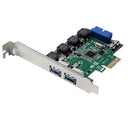 PCI Express Expansion Card, Dual USB 3.0 PCI-E PCI Express Hub with 19-pin
