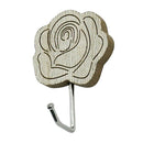 5 Pcs Retro Style Wood Wall Hanger Hook Stick on Home Bathroom Coat Hooks