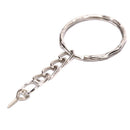 40Pcs Polished Key ring Screw Eye Short Chain Split Ring Connector DIY Jewe BX