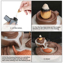 Ceramic Fish Backflow Incense Burner,Incense Cones Sticks Holder,Perfect Fo L3Z2