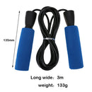 Adjustable Sports Skipping Rope Fitness Ball Bearing Jumping Rope (Blue)