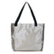Clear PVC Transparent Shopping Bag Shoulder Handbag Lady Travel Tote (Grey)