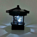 LED Solar Lighthouse Statue Rotating Light Garden Yard Outdoor 2020 Decor U6X7