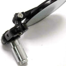 Aluminum Black Folding Bar End Motorcycle Mirrors Right and Left Racer Cafe P2S1