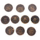 10x Plastic Pirate Treasure Coins Kids Toys Game Coins Halloween Party Props 3C