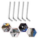 Hex L Shape Allen Key Wrench Metric Nickel Plated Flat Head Spanner (5pcs)