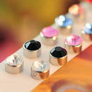 12 Pairs 4/6/7mm Round Multicolor Crystal
