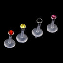 16 6mm Multicolor Labret Lip Bars Rings Body Piercing D7S7