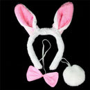 Lovely Girls Rabbit Bunny Ears Headband Tail Necktie Birthday Party Costu 3C