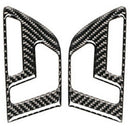 Carbon Fiber Car Door Buttons Seat Adjustment Panel Cover Trim 2Pcs For Mer
