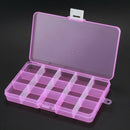 4 Packs (4 Colors) Plastic Storage Box (15 Compartments) Jewelry Earring To E7Q6