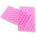 55 Mini Heart Shape Silicone Ice Cube Mold Fondant Chocolate Tray MouldB Hn
