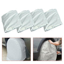 4pcs/set Tire Covers Aluminum Film Tire Sun Protectors for Car Truck RV SUV