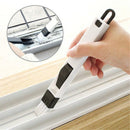 2 In 1 Polished Window Track Cleaning Brush Keyboard Nook Cranny Dust lj