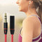 3.5mm audio extension cord headphone cable male to female 1.2M industrial red