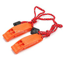 Outdoor Camping Hiking Rescue Emergency Survival Safety Whistle Orange Hot 2Pcs