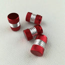 Car Red Anodized Aluminum Tire Wheel Air Pressure Valve Stem Cap Cover Practical