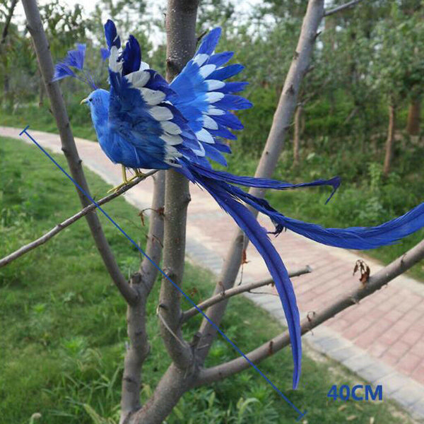 Blue Foam Spread Wings Birds Creative Art Decor for Cages,Tree,Table,Balcony