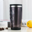 Double Walled Insulation Hot or Cold Mug Sports Water Bottle 400ml Black