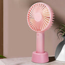 2pcs Handheld USB Fan 1200mAh Battery 3 Settings for Travel Home and Office Use