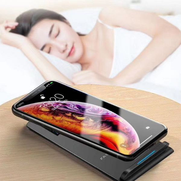 Electric LEDs Alarm Clock With Phone Wireless Charger Table Digital Thermometer