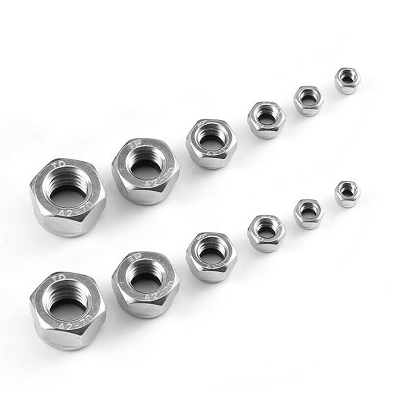150 x self-locking hexagon nut 6 sizes M4 M5 M6 M8 M10 M12 assortment F6R7