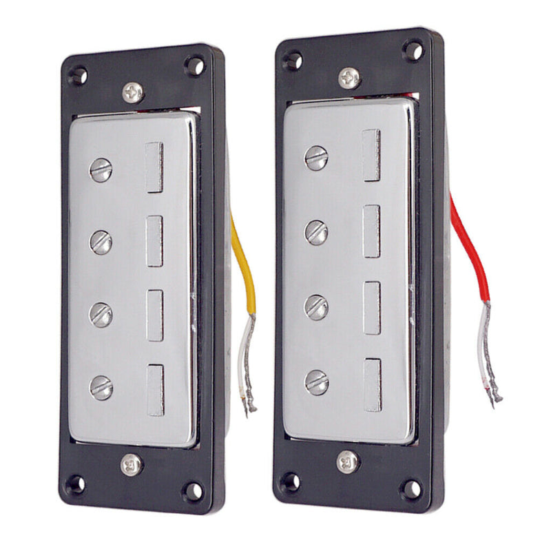 Set Mini  Pickup Bridge And Neck For 4 String Bass Guitar DIY Parts