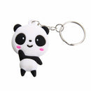 Cute Cartoon Panda Keychain Keyring Bag Pendant Silicone Key Ring Chain Gift