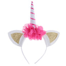 Unicorn Horn Headband Fancy Dress Adults Girls Party Flower Hairband Red