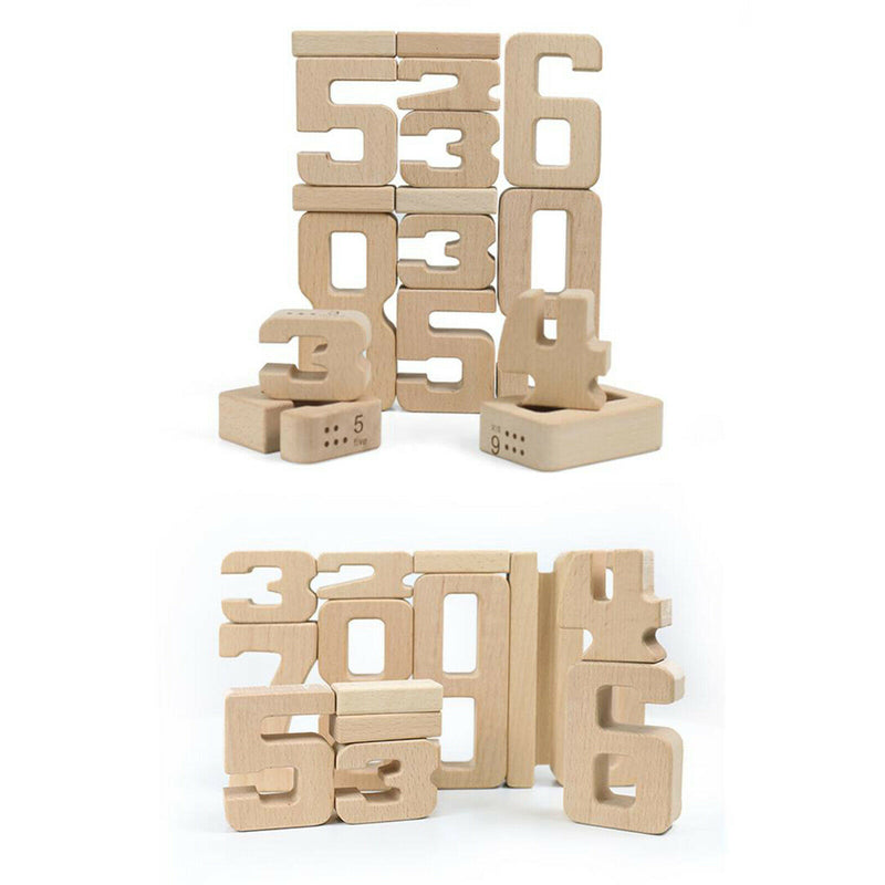Stackable Montessori Building Blocks Math Number Block Toys Early Teaching