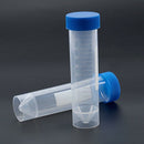5 Pieces 50ml Plastic Transparent Centrifuge tube with scale Plastic test t B3L3