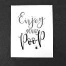 4pcs Funny Bathroom Quotes Sign Stickers Typography Unframed Wall Picture