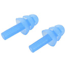 Pair Swimming Dive Flexible Silicone Ear Plugs Earplug Blue T3G2