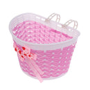 Kid's Girl's Bike Bicycle Basket Front Decoration with BTassel Ribbons Children