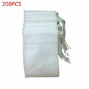 200Pcs Disposable Tea Filter Bags Empty Cotton Drawstring Seal Filter Tea Bags